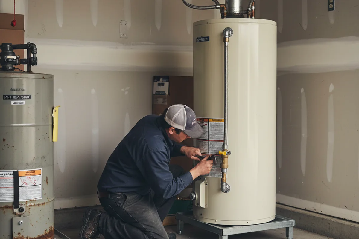 Water heater and shutoff valve replacement in Peninsula